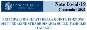 BANCA ITALIA QUINTA EDIZIONE DELL'INDAGINE STRAORDINARIA SULLE FAMIGLIE ITALIANE